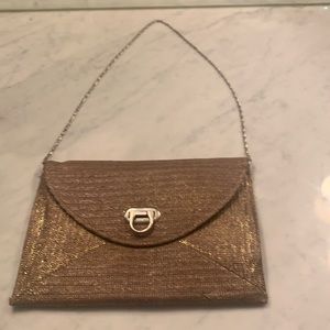 Gold purse with chain